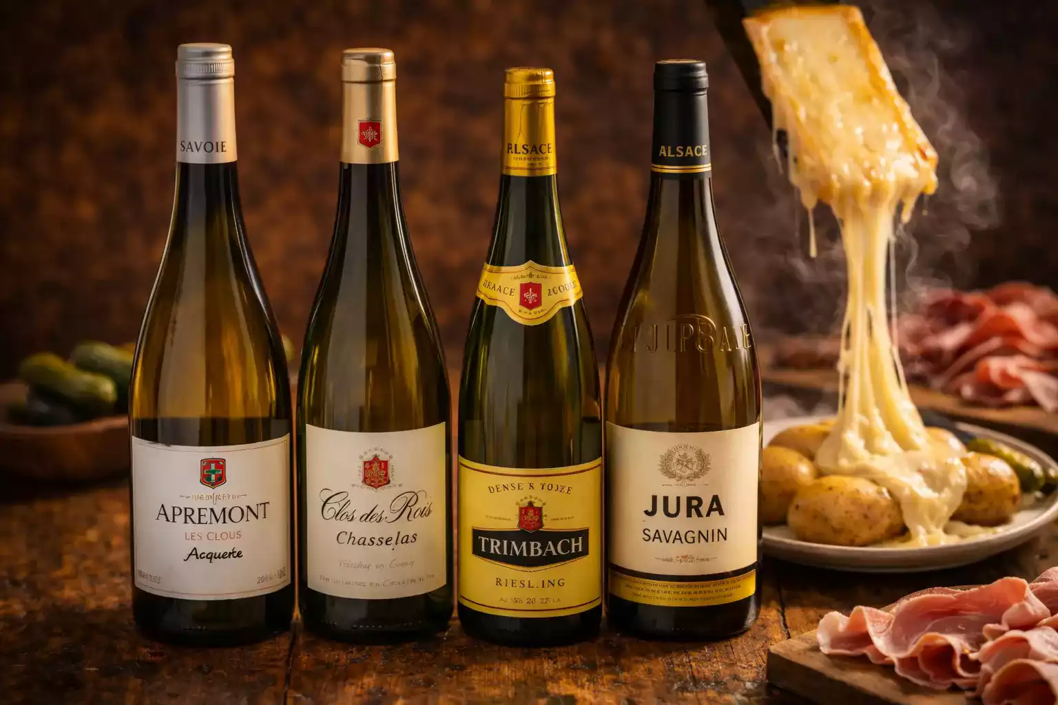 Sélection de vins blancs pour raclette